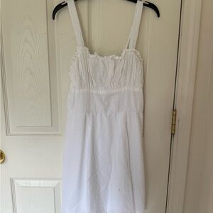Francesca's Collections White Chemise Dress with Spaghetti Straps